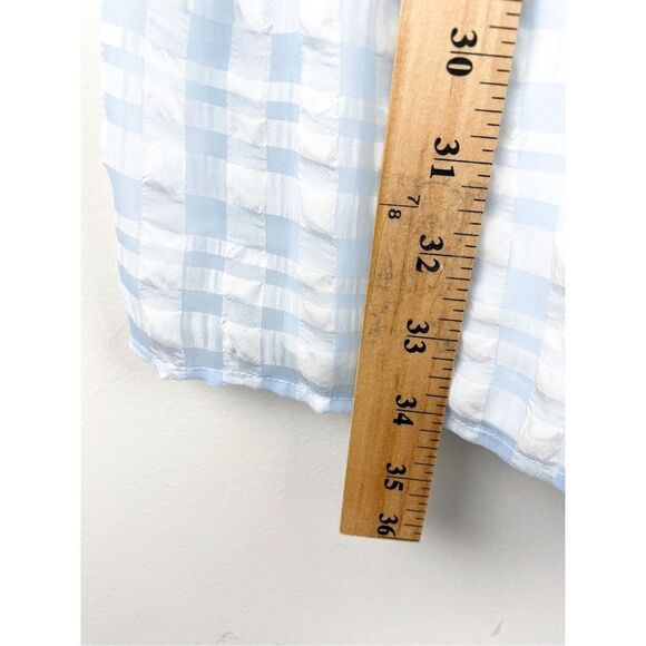 Calvin Klein Women’s Light Blue Gingham Summer Shift Dress Size 6 - Picture 6 of 11